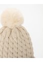 Gorro Tejido Pompón Beige Unisex Beige de BABY FRESH
