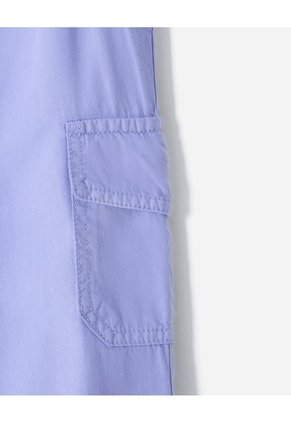 Pantalón Cargo Algodón Lavanda Niña Lavanda