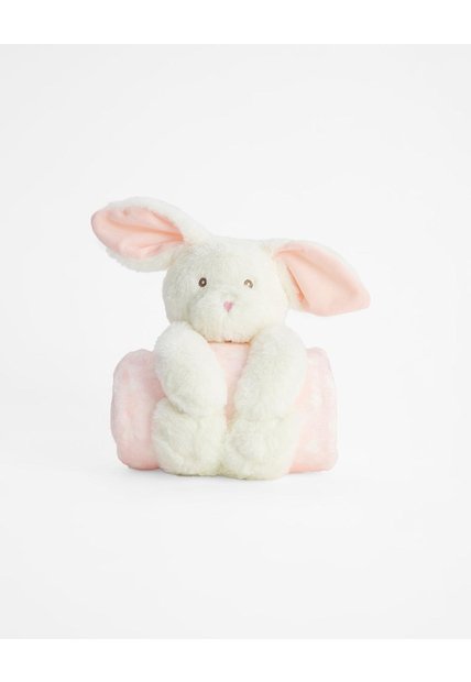 Cobija Para Bebé + Peluche De Conejo
