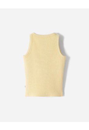 Camiseta Slim Tejido De Punto Amarilla Niña Amarillo
