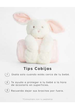 Cobija Para Bebé + Peluche De Conejo