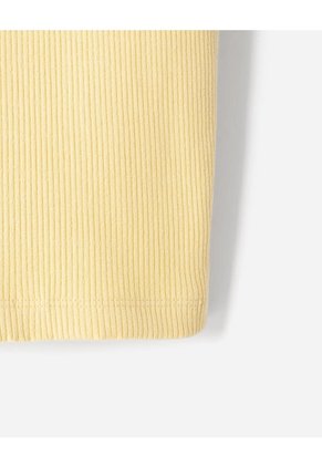 Camiseta Slim Tejido De Punto Amarilla Niña Amarillo