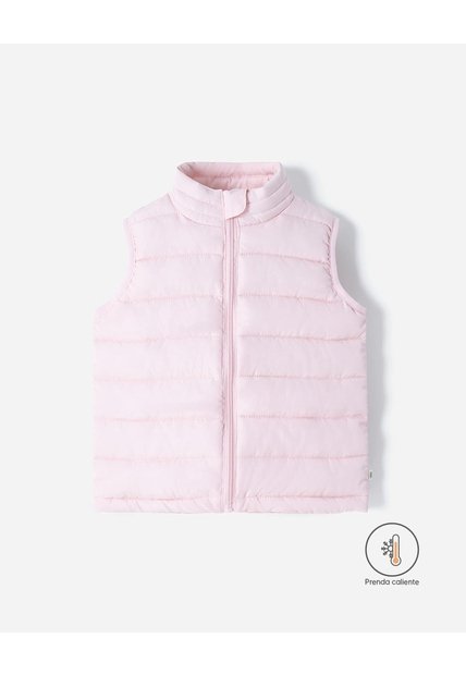 Chaleco Acolchado Rosado Niña Rosa