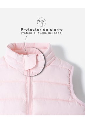 Chaleco Acolchado Rosado Niña Rosa