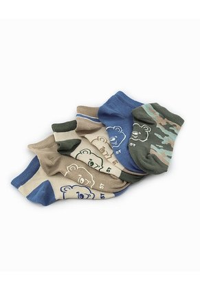 Medias Niño Algodón Tobilleras Pack X6 Surtido Multicolor