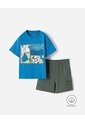 Conjunto Camiseta + Bermuda Algodón Niño Azul de BABY FRESH