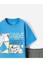 Conjunto Camiseta + Bermuda Algodón Niño Azul de BABY FRESH