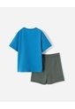 Conjunto Camiseta + Bermuda Algodón Niño Azul de BABY FRESH