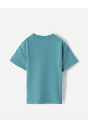 Camiseta Oversize Algodón Verde Niño Verde
