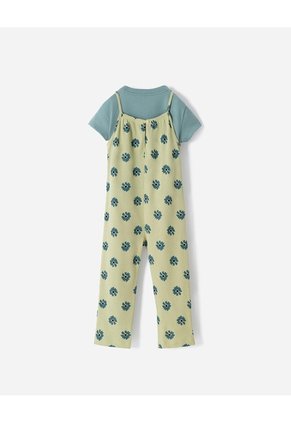 Conjunto Camiseta + Enterizo Niña Verde