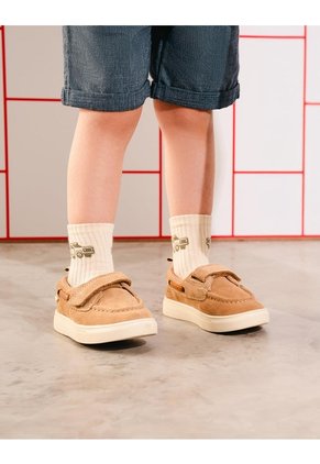 Zapatos Tipo Náutico Café Niño Cafe