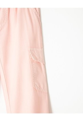 Pantalón Cargo Algodón Rosado Niña Rosa