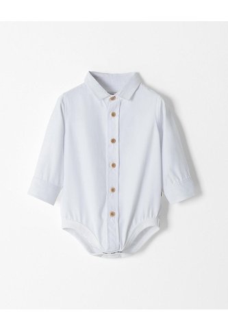 Body Manga Larga Algodón Blanco Bebé Niño Blanco BABY FRESH