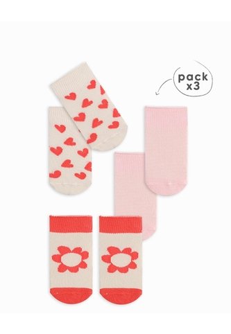 Medias Bebé Niña Algodón Largas Pack X3 Surtido Multicolor BABY FRESH