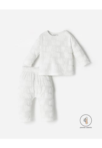 Conjunto Buzo + Pantalón Bebé Unisex Blanco BABY FRESH