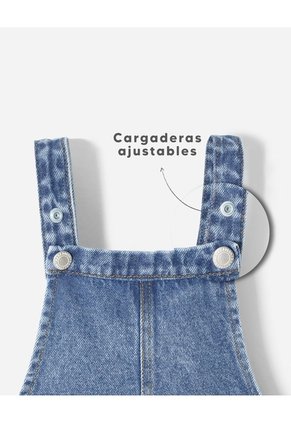 Overol Largo índigo Medio Unisex Azul Oscuro