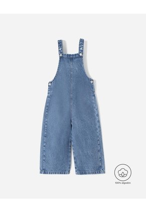 Overol Largo índigo Medio Unisex Azul Oscuro