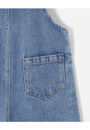 Overol Largo índigo Medio Unisex Azul Oscuro