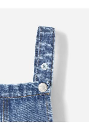 Overol Largo índigo Medio Unisex Azul Oscuro