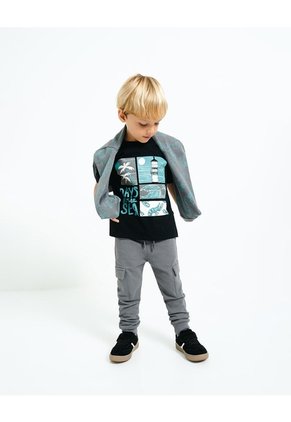 Jogger Regular Gris Niño Gris