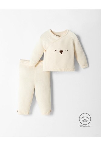 Conjunto Buzo + Pantalón Algodón Bebé Unisex Beige BABY FRESH