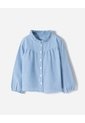 Camisa Regular Manga Larga Azul Niña Azul de BABY FRESH