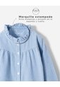 Camisa Regular Manga Larga Azul Niña Azul de BABY FRESH