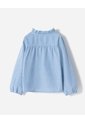 Camisa Regular Manga Larga Azul Niña Azul de BABY FRESH