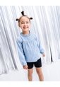 Camisa Regular Manga Larga Azul Niña Azul de BABY FRESH