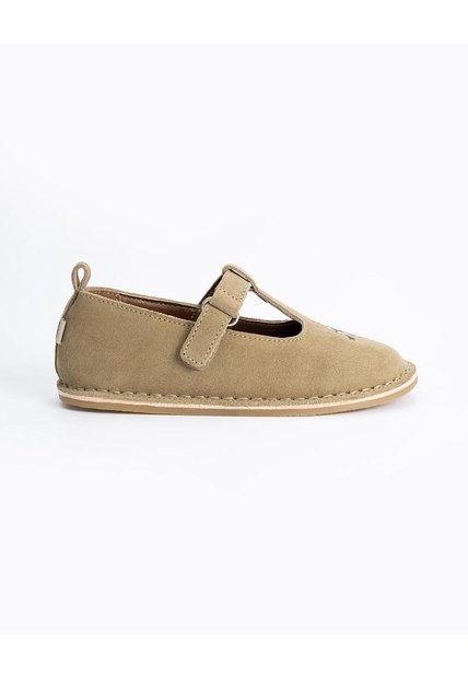 Zapatos Tipo Mary Jane Gamuza Café Niña Cafe
