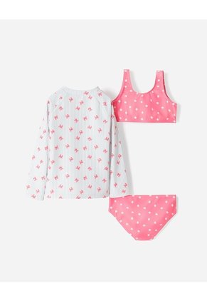 Vestido De Baño 3 Piezas Protección UV Estampado Niña Multicolor