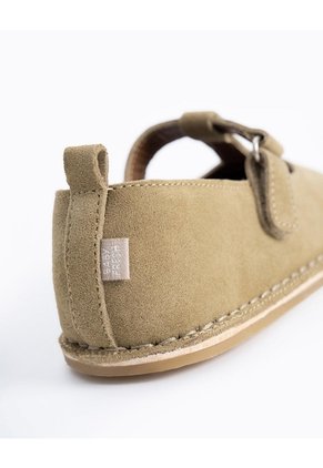 Zapatos Tipo Mary Jane Gamuza Café Niña Cafe