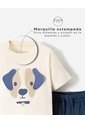 Conjunto Camiseta + Bermuda Bebé Niño Beige de BABY FRESH