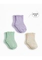 Medias Bebé Niña Tobilleras Pack X3 Surtido Multicolor de BABY FRESH