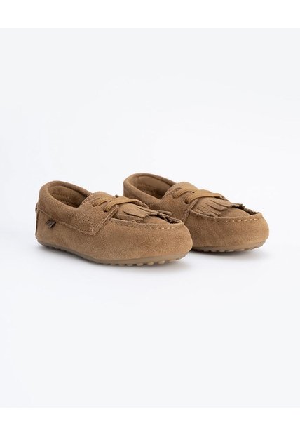 Mocasines Gamuza Café Niña Cafe