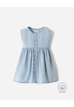 Vestido Midi índigo Claro Niña Azul Oscuro