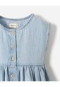 Vestido Midi índigo Claro Niña Azul Oscuro de BABY FRESH