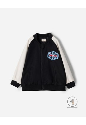 Chaqueta Bomber Negra Niño Negro