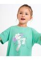 Camiseta Regular Algodón Estampado Brillante Niña Verde de BABY FRESH