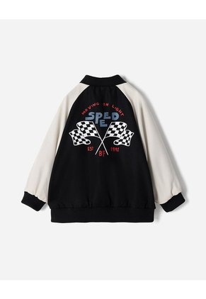 Chaqueta Bomber Negra Niño Negro