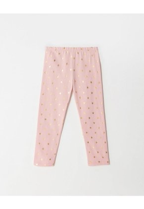 Legging Tiro Medio Estampado Brillante Niña Rosa