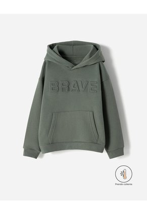 Buzo Tipo Hoddie Verde Niño Verde