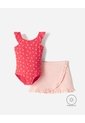 Vestido De Baño + Falda Protección UV Estampado Niña Rojo de BABY FRESH