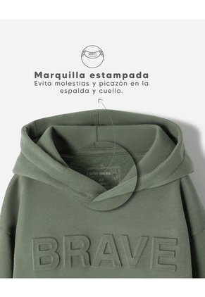 Buzo Tipo Hoddie Verde Niño Verde