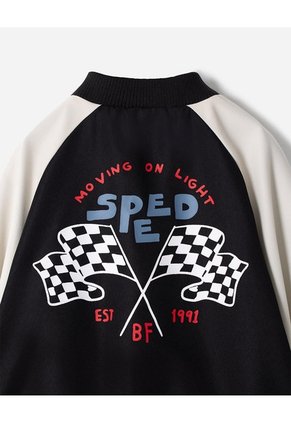 Chaqueta Bomber Negra Niño Negro