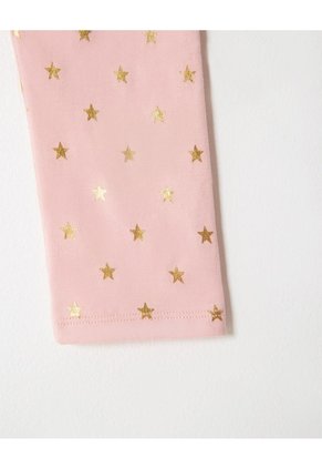 Legging Tiro Medio Estampado Brillante Niña Rosa