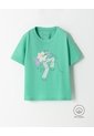 Camiseta Regular Algodón Estampado Brillante Niña Verde de BABY FRESH