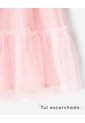 Vestido Midi Regular Tull Brillos Rosa Niña Rosa de BABY FRESH