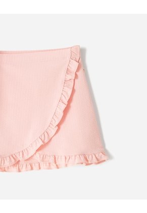 Vestido De Baño + Falda Protección UV Estampado Niña Rojo