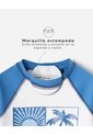 Camibuso Regular Protección UV Estampado Niño Azul de BABY FRESH